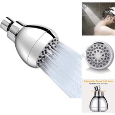 3-Inch High Pressure Fixed Shower Head Anti-Clog Swivel Chrome Bathroom Sprayer