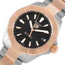 TAG HEUER WATCH AQUARACER PROFESSIONAL 200 SOLARGRAPH WBP1121.BB0003 SS/GP MEN'S 2