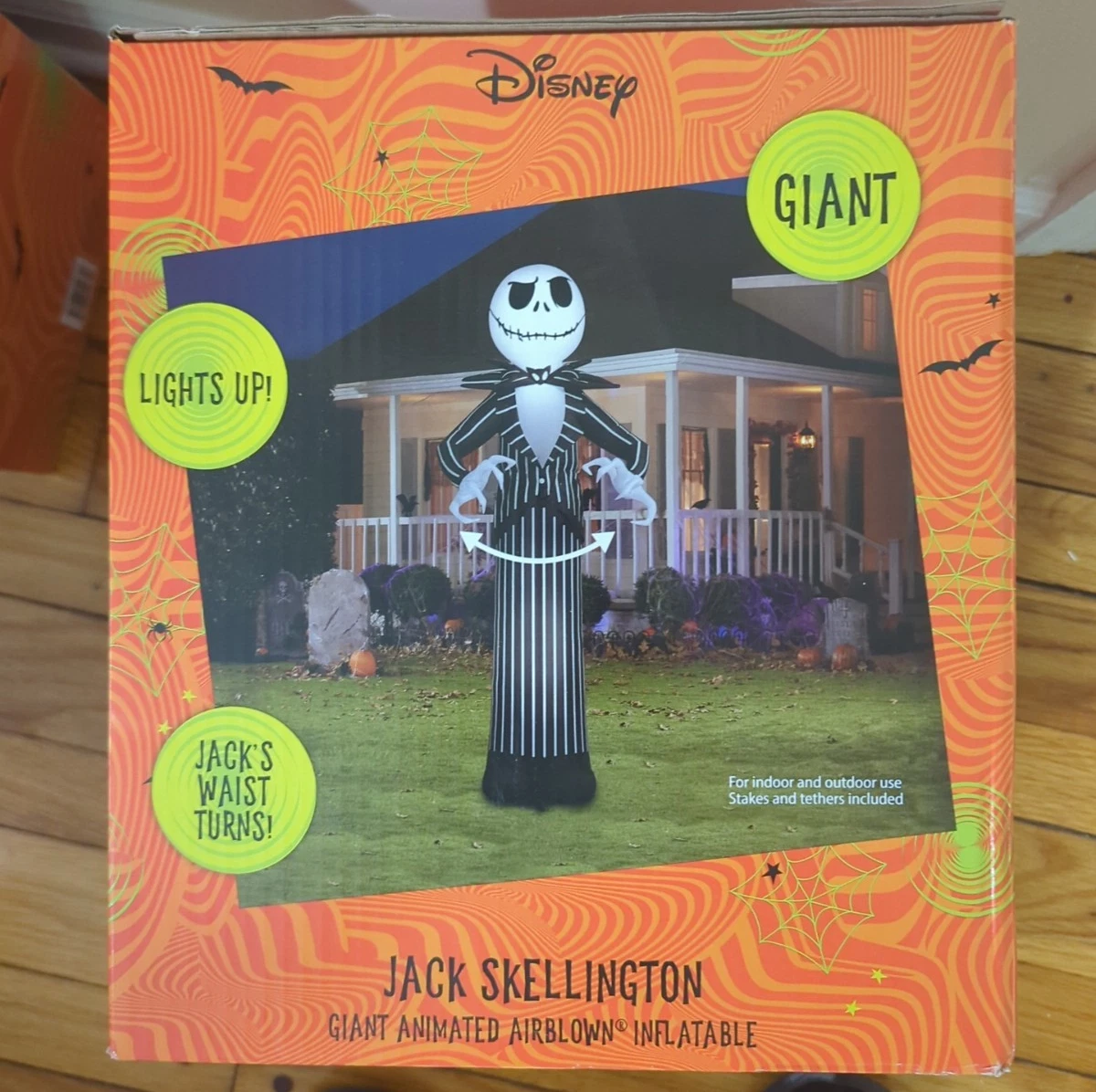 Gemmy Nightmare beofre Animated Halloween Inflatable Jack Skellington 10ft