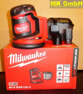 Milwaukee M18 BOS 125-0 Akku-Exzenterschleifer Solo, 18V, M18 BOS125-0