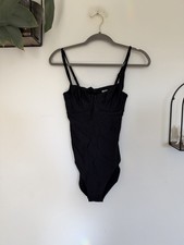 NWT Quince Black Italian Underwire One Piece Swimsuit Size Medium
