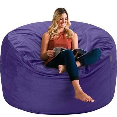 HABUTWAY Bean Bag Chair 3Ft Luxurious Velvet Ultra Soft Fur with High Rebound...