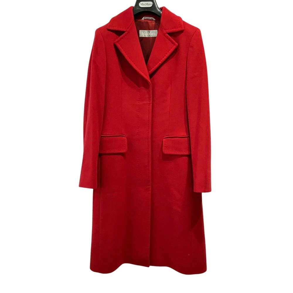 美品　マックスマーラ ツイードロングコート ウール 赤タグ 42 フォーマル Max Mara Red Coats, Jackets & Vests for Women for sale - eBay