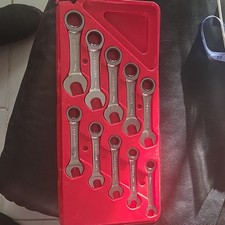 Matco Metric Ratcheting Box Wrench Stubby Set 10mm-19mm 10pc W Red Tray