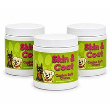 Skin  Coat Support Soft Chews for Dogs  Pack of 3  60 Chews - 6.35 oz  LivHe