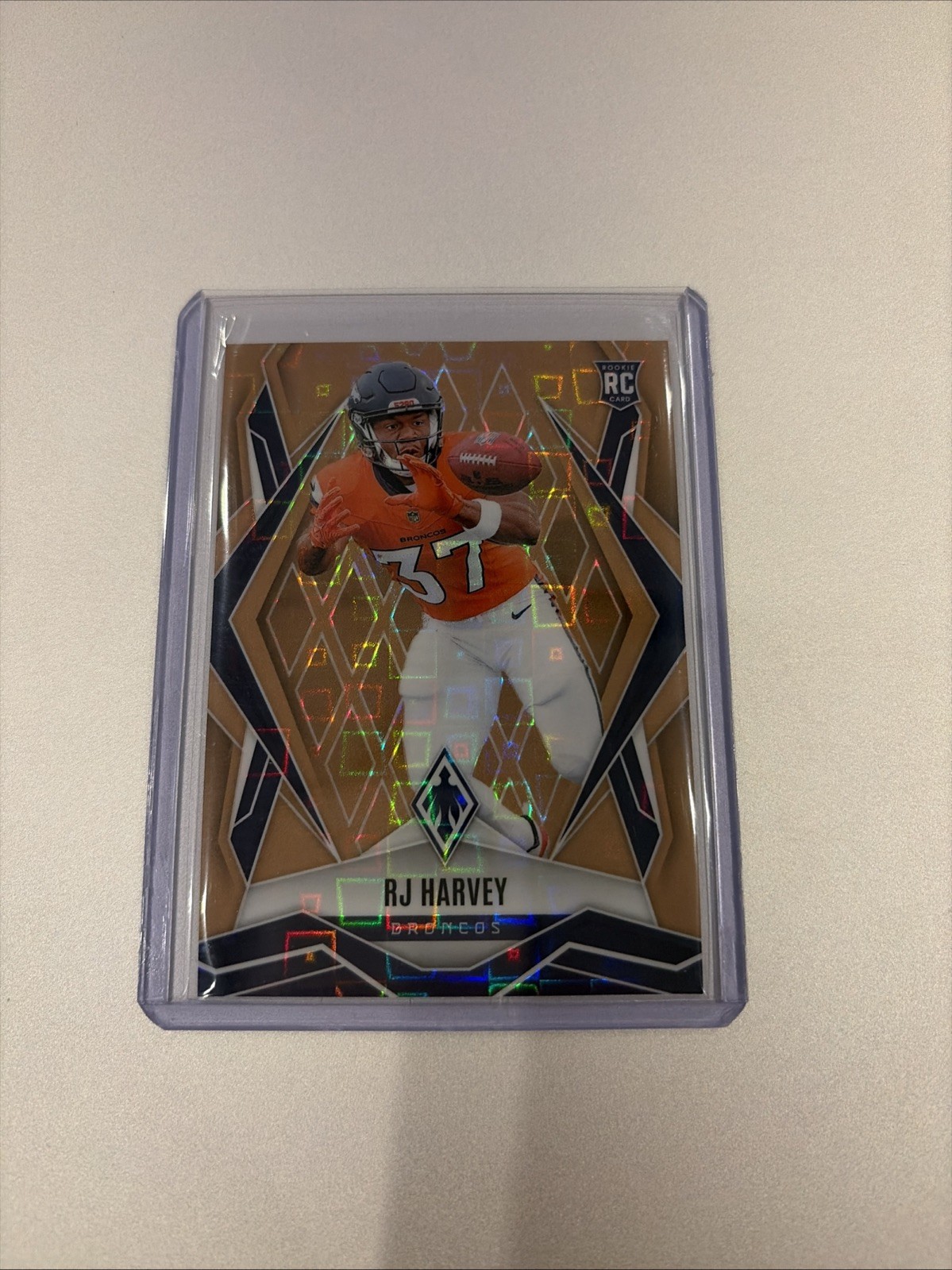 2025 Panini Phoenix Rookies RJ Harvey #176 Bronze Pandora /125 RC Broncos 