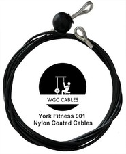 York 901 Compact standard nylon coated multigym cables-4 cable options available