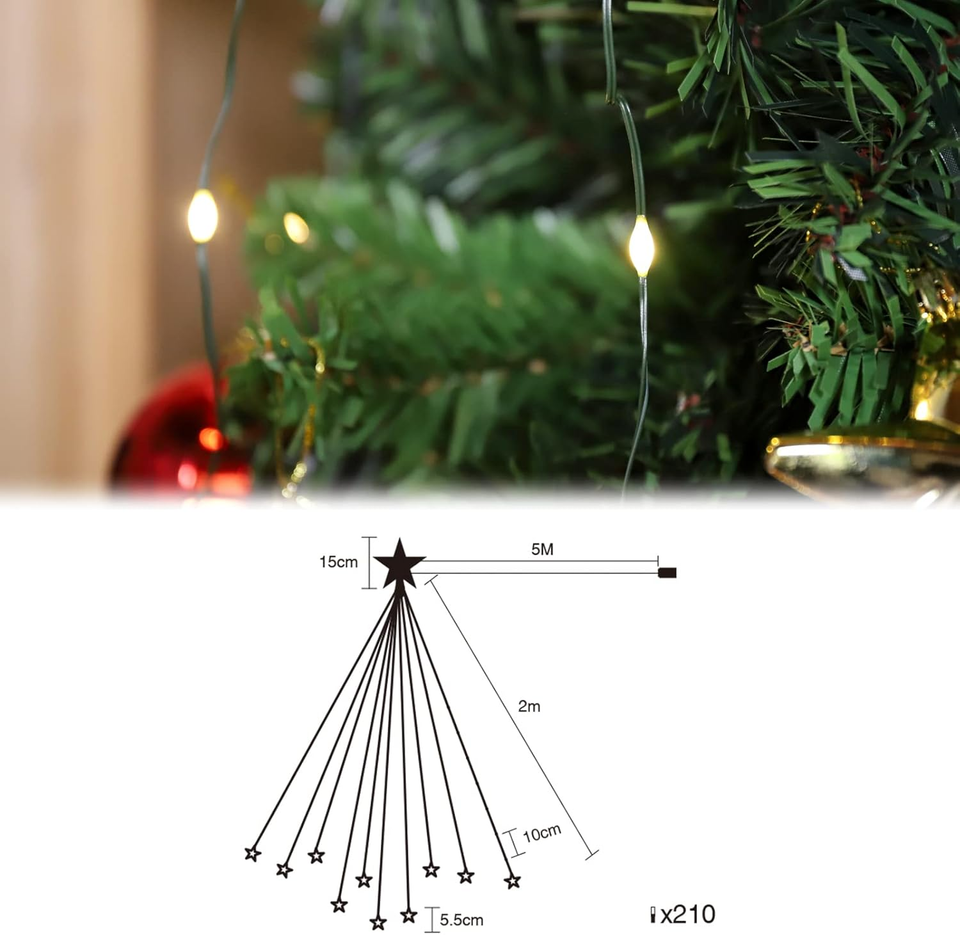 Luce Di Stringa LED 280 LED 2,8 M Albero Di Natale Albero Di Natale Concerti Decorazione Impermeabile 93596691