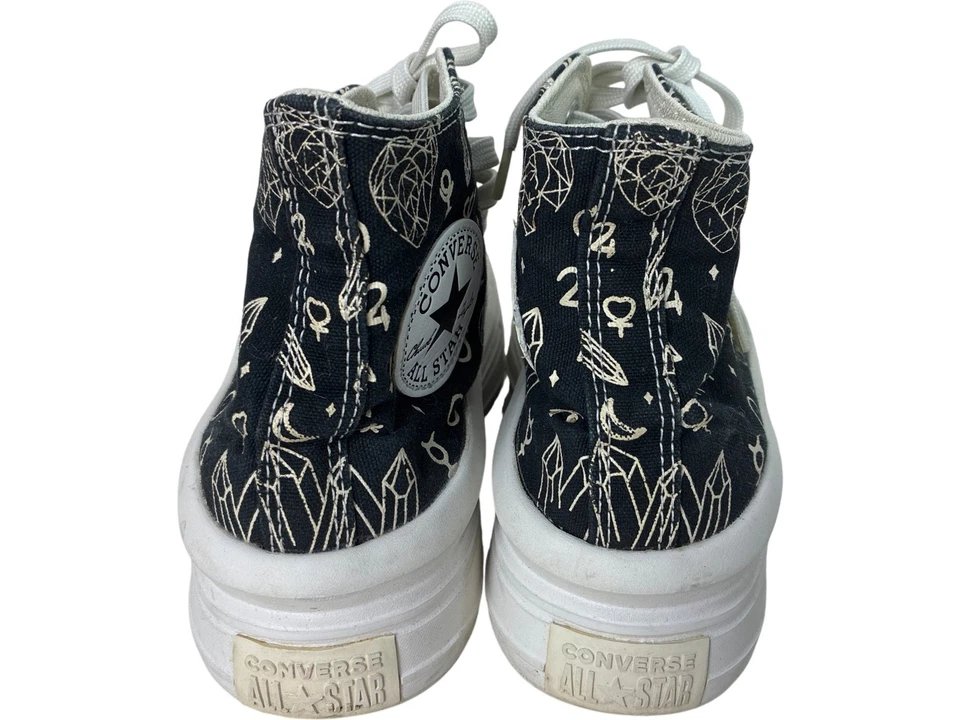 Converse All Star High Top Trainers Black White Pattern Size UK 4.5 - Image 4 of 4