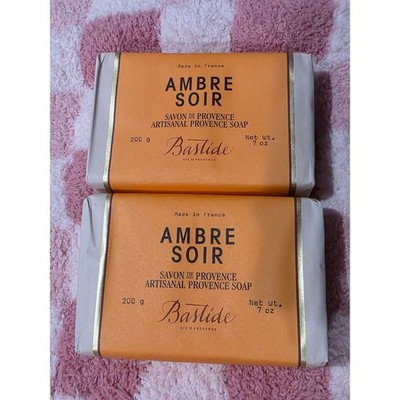 Bastide Ambre Soir Savon de Provence Soap 7oz 200g  summer midnight france x 2