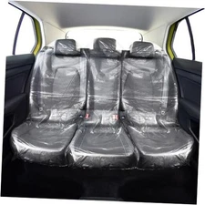 BBTO 10 Pcs Plastic Disposable Car Seat Cover for Car Clear Universal 