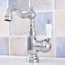 Chrome Single Handle Hole Swivel Sink Mixer Tap Vanity Basin Bathroom Faucet