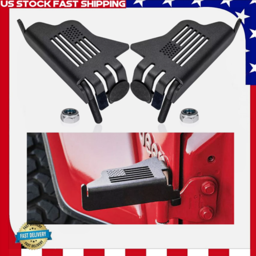 2X Steel Front Foot Pegs Rest Pedal For 2007~2020 Jeep Wrangler JK JL 2/4-Door√