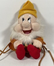 Snow White and the Seven Dwarfs HAPPY 9" Plush Soft Toy Bag backpack Disney  
