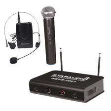 STARAUDIO Wireless VHF Microphone System Handheld Mic Headset Church Studio Mics
