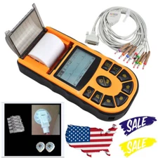 NEW FDA Single channel ECG Machine EKG ECG80A 12 leads electrocardiograph USA 