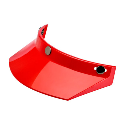 Biltwell Moto Cross Visor, Red, for Jet Helmets