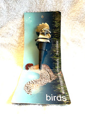 VINTAGE BARWARE WINE STOPPERS BIRDS ROOSTERS PEWTER MM METALS CANADA NOS (1)