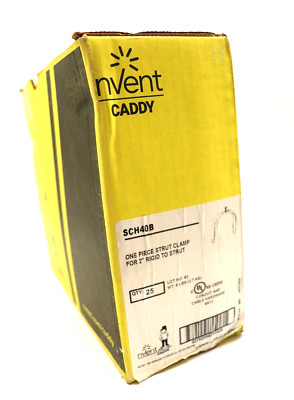 nVent Caddy 1-Piece Strut Clamp SCH40B for Cable/Conduit, 2''-2.38'' OD, Box of 25