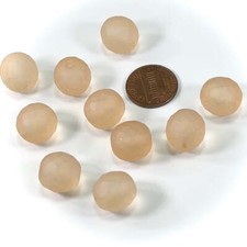 Crystal Beige Luster MATTED Czech Fire Polished Faceted Glass Beads 14mm 10pcs