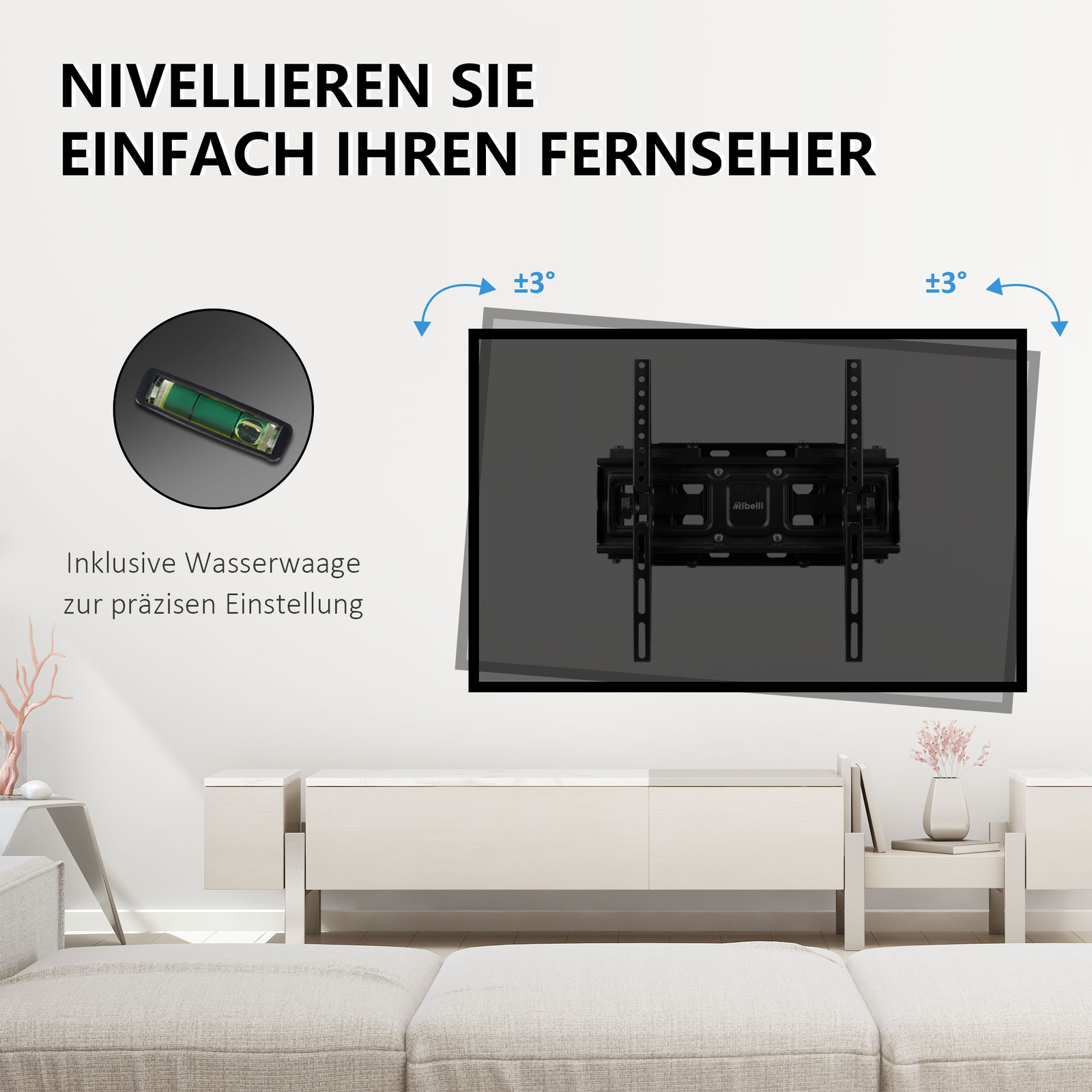 TV Wandhalterung Schwenkbar & Neigbar – Für 32 Bis 65 Zoll Fernseher, Bis 40 Kg