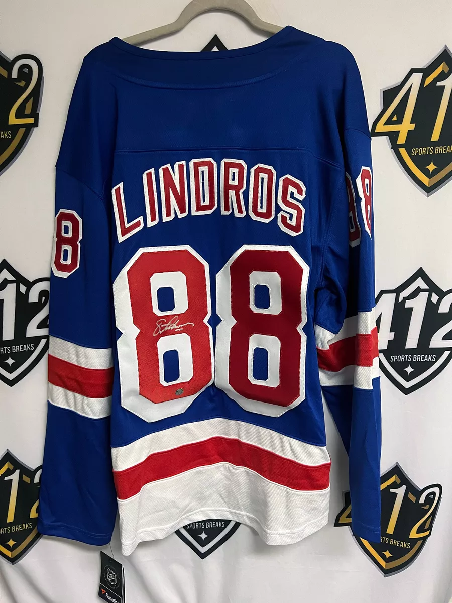 ERIC LINDROS New York Rangers SIGNED Autographed JERSEY Frozen Pond COA L