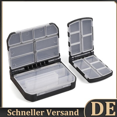 Semi-Automatic Opening Fishing Tackle Box w/ Grid Baits Storage Case (L) DE