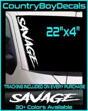 Savage 22 Windshield Vinyl Decal Sticker Diesel Truck Jdm Car Turbo Boost Hated