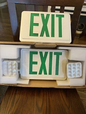 NEW LED Green Exit Sign Emergency Light