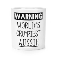 Warnung World's Grumpiest Australien Makeup Pinsel Bleistift Topf Best Lustig