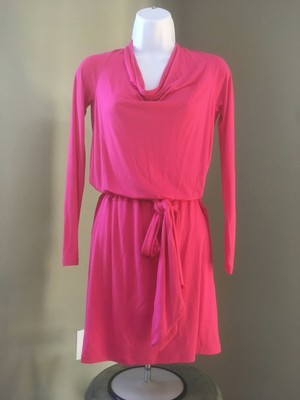 fuschia wrap dress