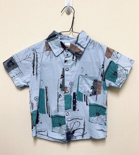 Cute Blue TODDLER Short-sleeve Shirt And Denim Shorts Set Size 90 (1-2 Yr) - Picture 3 of 7