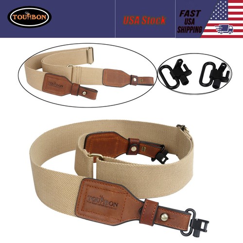 Tourbon Webbng Rfle Slngs Sangle de fusl de chasse / 2 émerllons