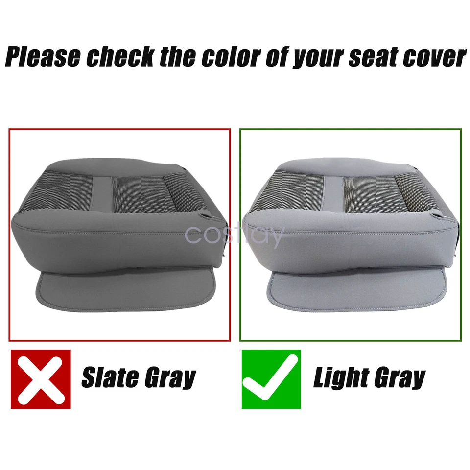 For 06-10 Dodge Ram 2500 3500 Driver Side Seat Bottom Foam Cushion + Seat Cover - Image 3 of 4