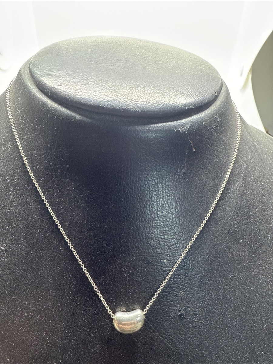 Tiffany & Co. Elsa Peretti Bean Sterling Silver 925 Necklace | eBay