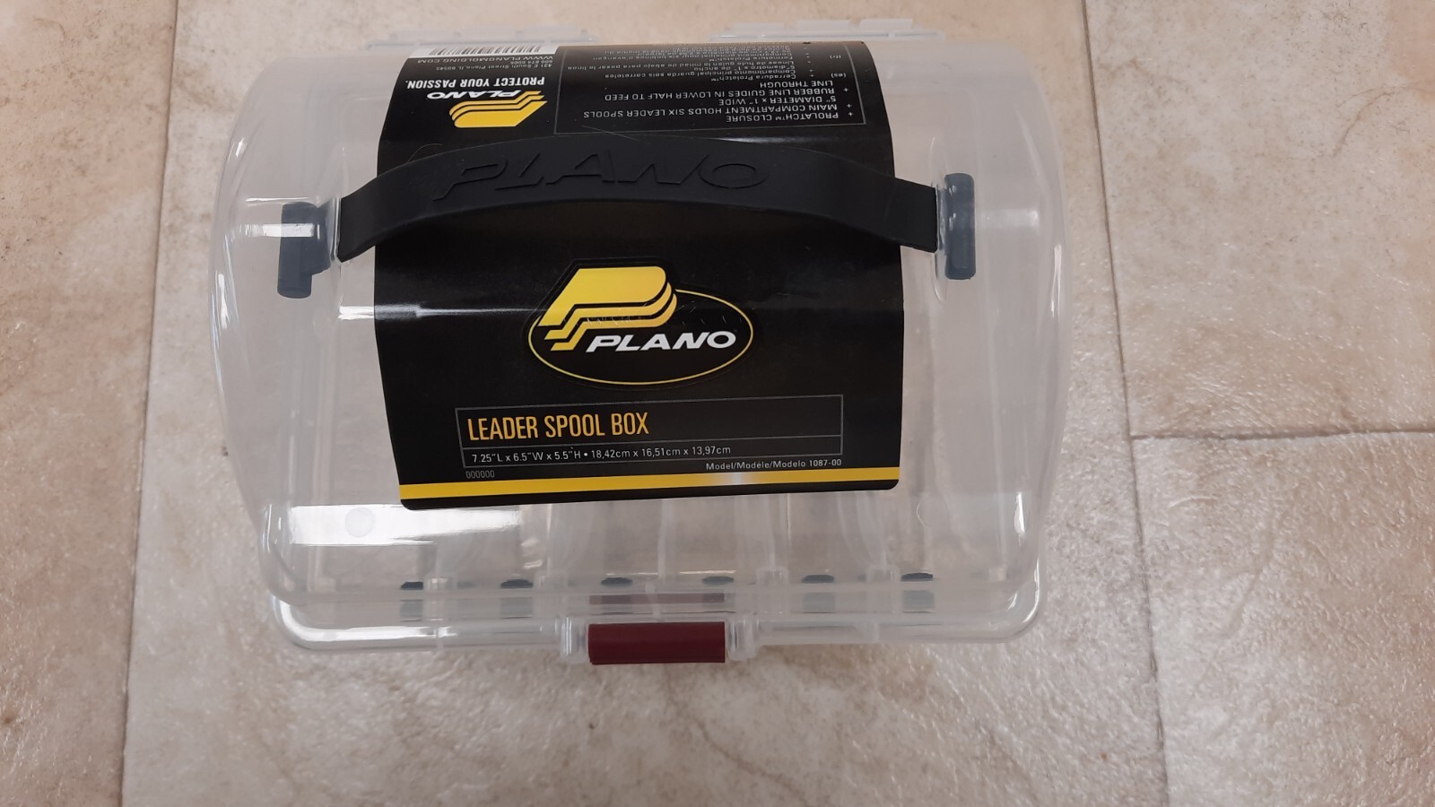 PLANO Fishing Tackle Leader Spool Box clear plastic ProLatch 6 Leads