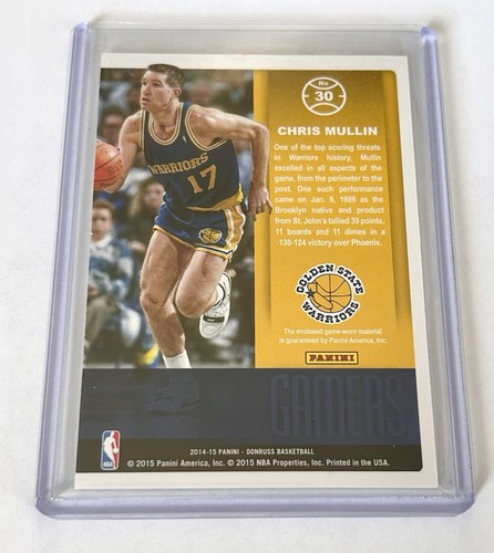 2014-15 Panini Donruss Basketball Chris Mullin Warriors Gamers Trading Card (Z2) - Picture 2 of 2