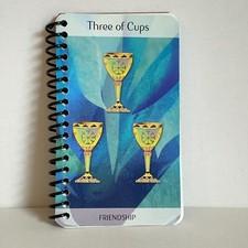 Pocket Size Tarot Sketchbook Junk Journal Notebook 30 Pages Three Cups Handmade