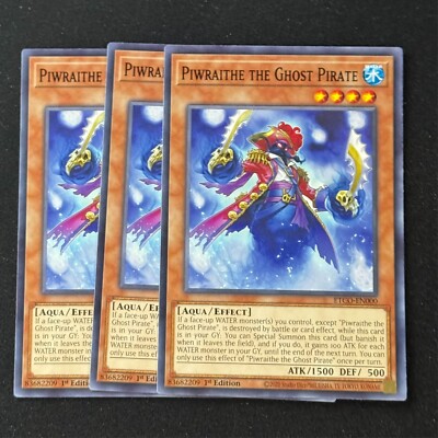 3x Piwraithe the Ghost Pirate ETCO-EN000 Eternity Code Common 1st Edition