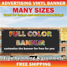 Custom Vinyl Mesh Banner Sign, Full Color - Free Design, For outdoor indoor use