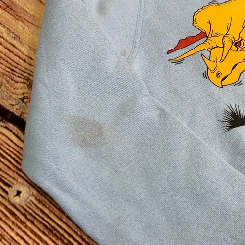 Bassett Walker Vintage 80s Dinosaur Sweatshirt Graphic Crewneck Pullover Kids M - Picture 6 of 9