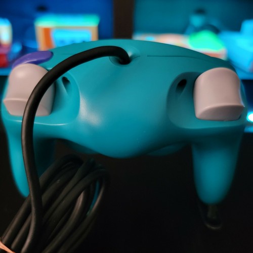 Official Nintendo GameCube Controller Pad Teal Emerald Blue Tight Stick OEM - Picture 3 of 4