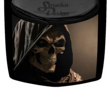 Fierce Hooded Skull Skeleton Grim Reaper Car Truck Hood Wrap Vinyl Decal Graphic