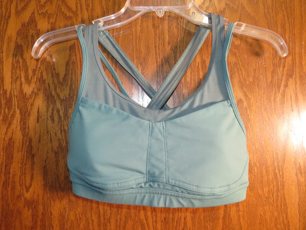 Lululemon 6 Stash To Dash Bra Mesh Aquatic Green EUC HTF eBay
