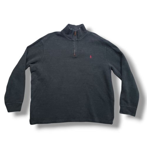 Polo Ralph Lauren Quarter Zip Sweater Mens XL Gray Pullover Mock Neck - 第 1/10 張圖片
