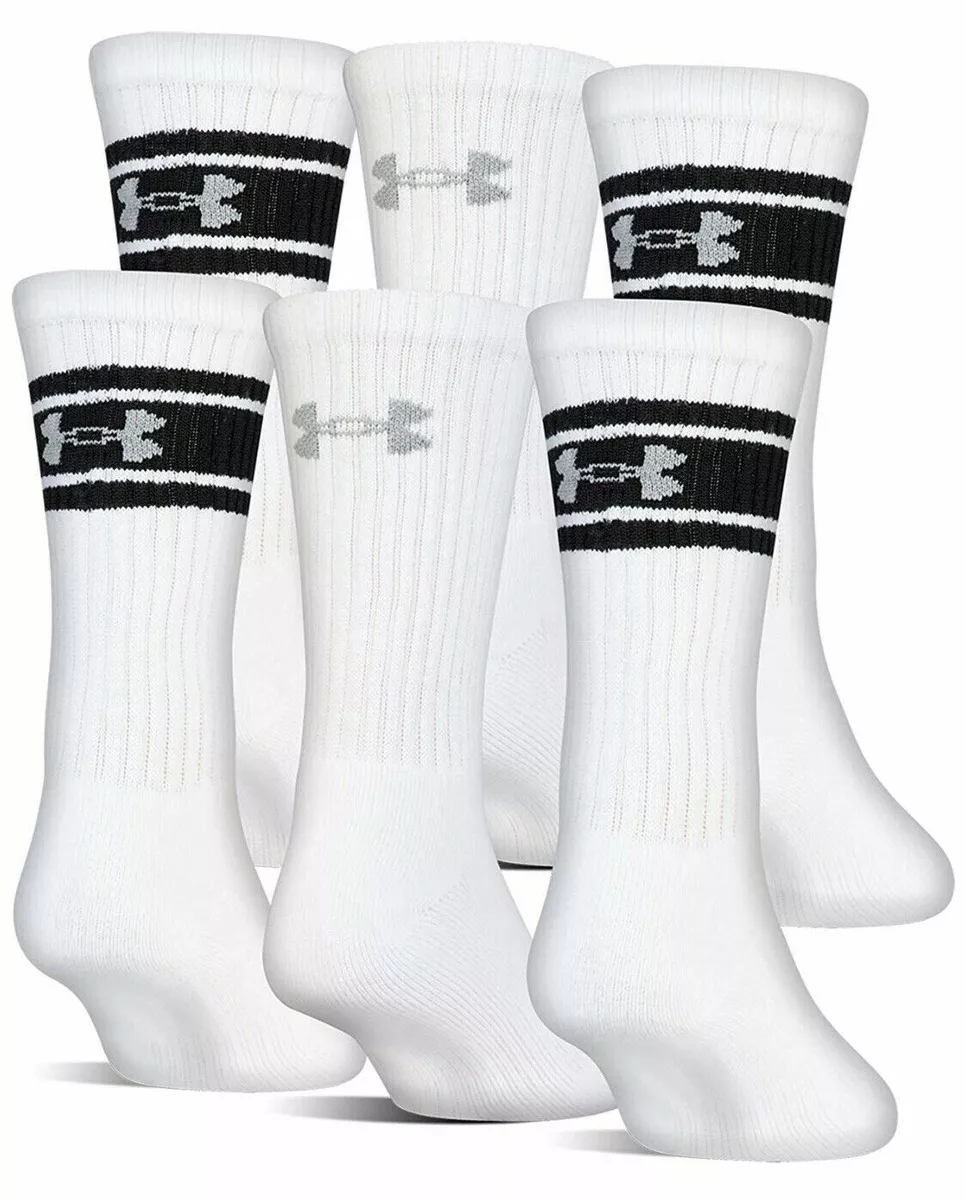 UNDER ARMOUR Charged Training Crew Socks, White Youth 4Y | eBay