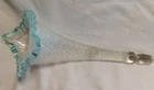 Fenton Blue Opalescent Glass Diamond Lace Replacement Epergne Horn