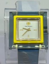 NEW Tory Burch Sedgwick TBW3103 Blue Polyurethane Strap Watch 33mm