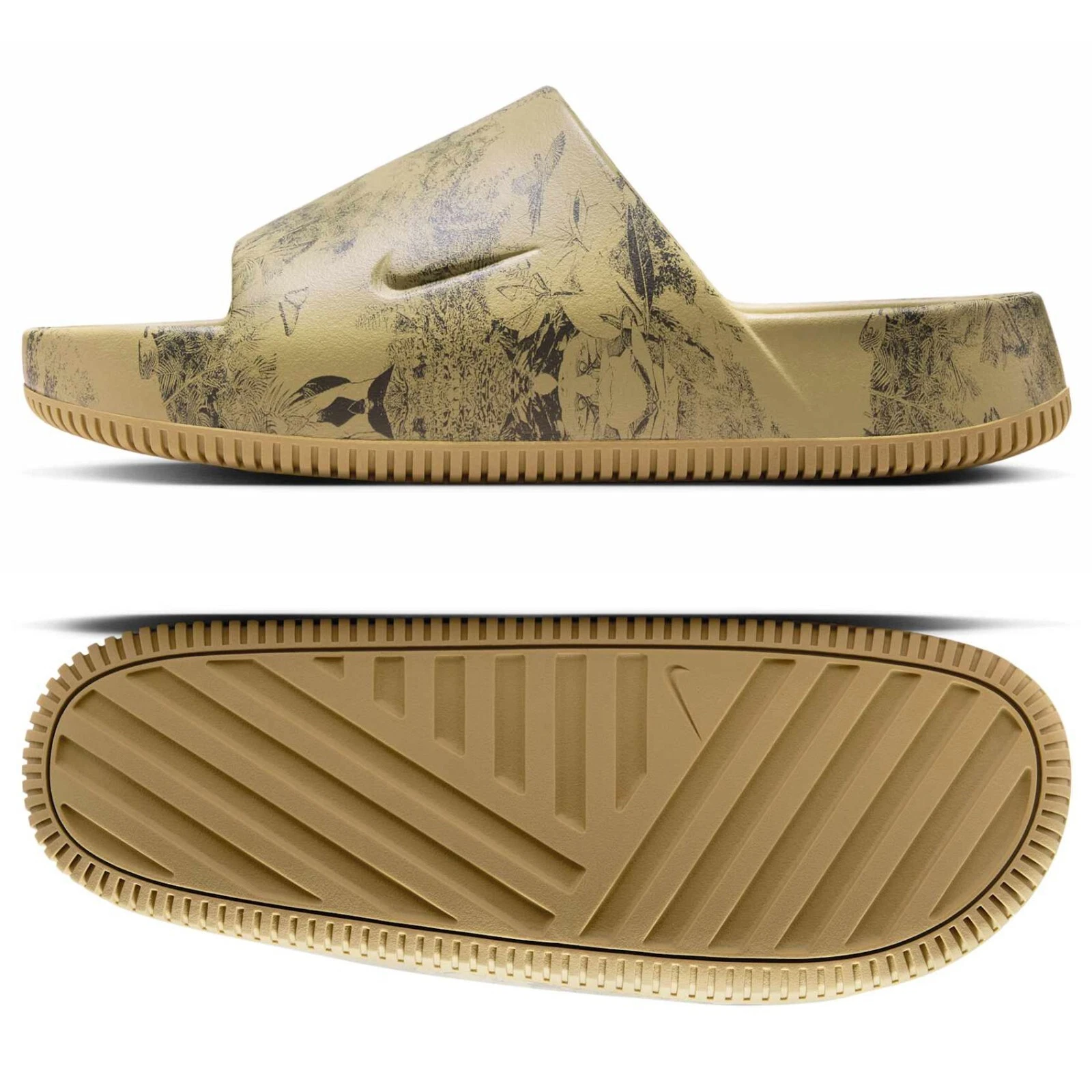 Nike Calm Printed Paracadute Beige Antracite HQ1125 201 Scivoli Uomo Taglia 7