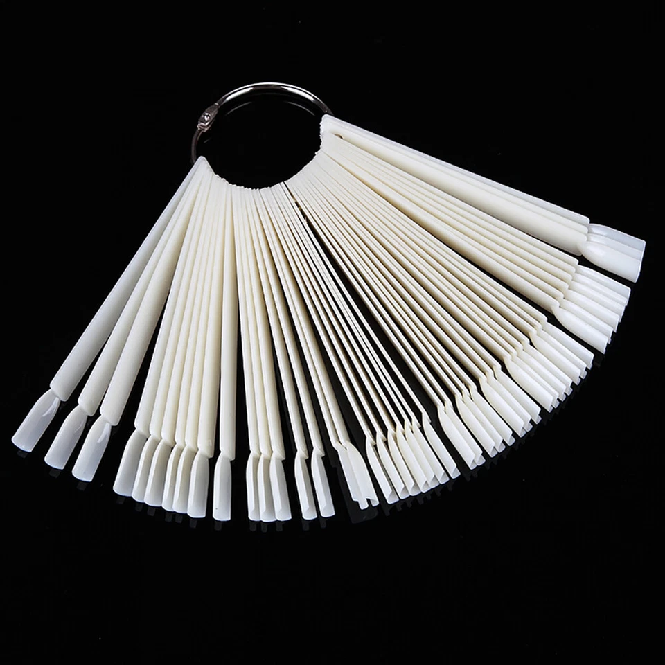 50PCS Smalto Finto Colore Display Ruota Tabella Bastoncini Punte Swatch